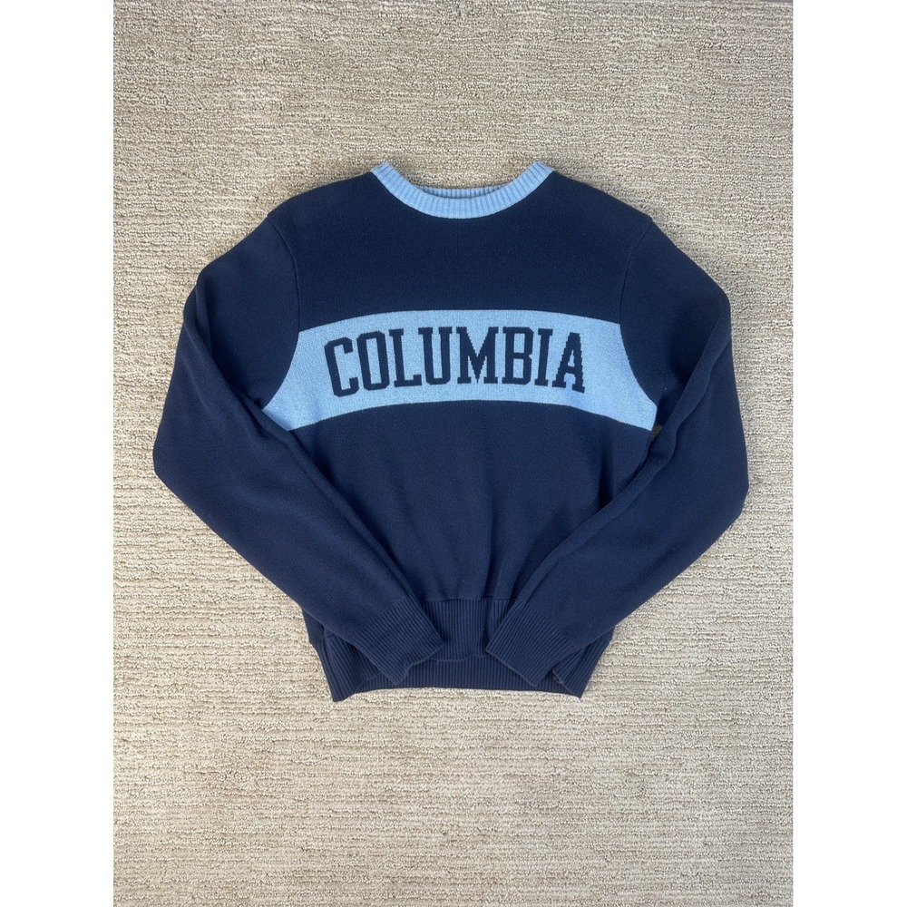 Uscape Columbia University Crewneck Sweater Navy Blue Sustainable Collection S